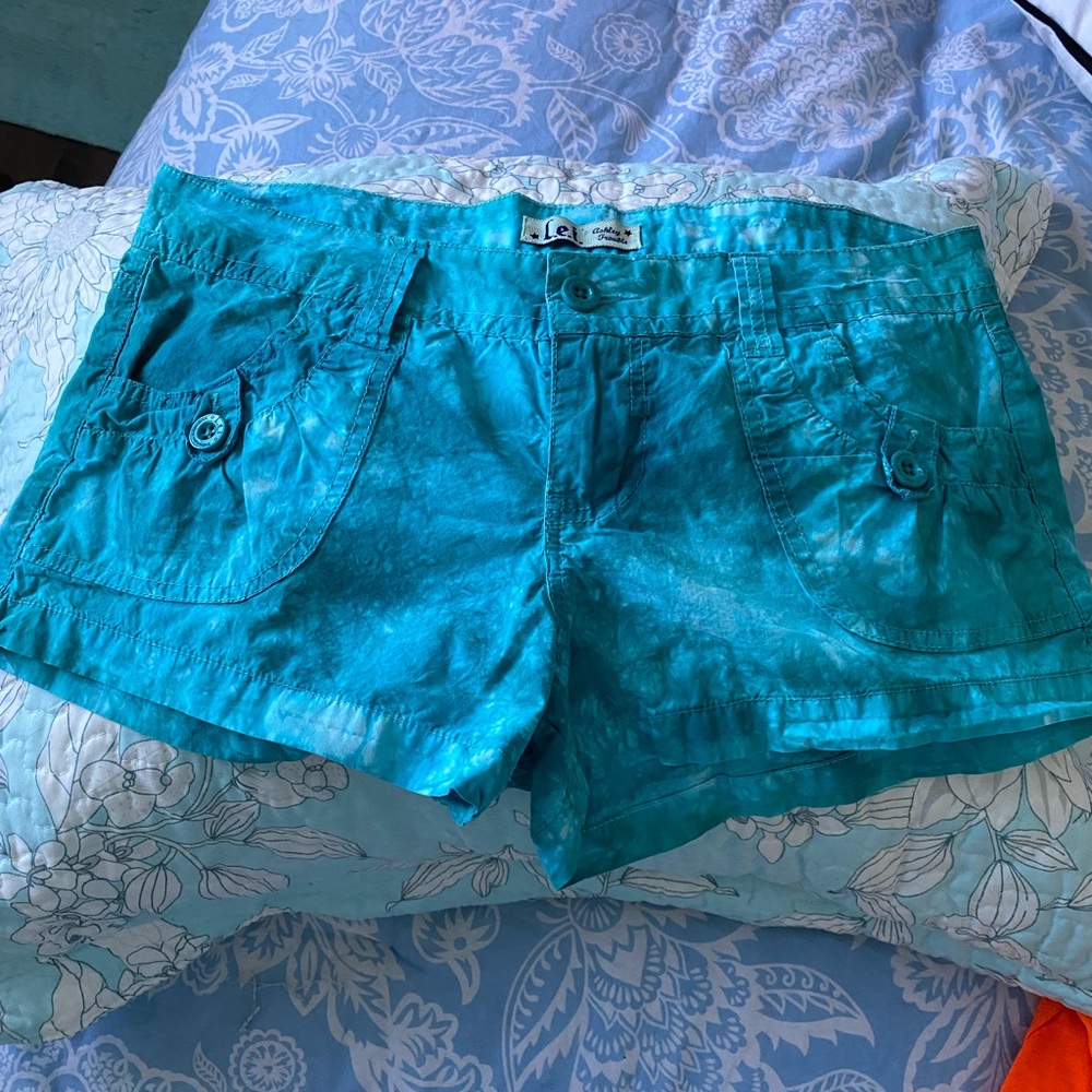 Cute tiedye turquoise cotyon Short